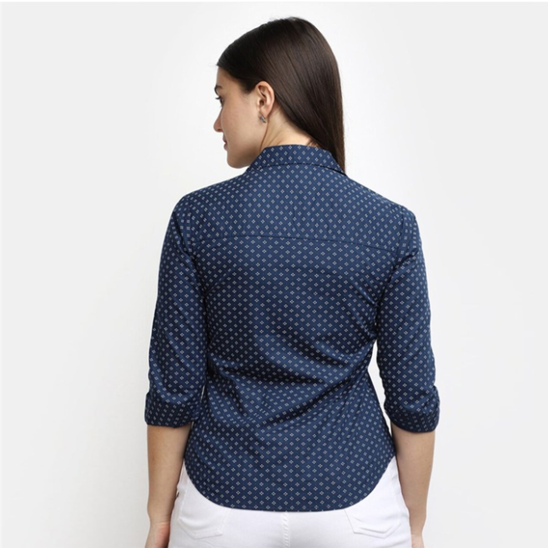 Geometric Printed Cotton Casual Shirt