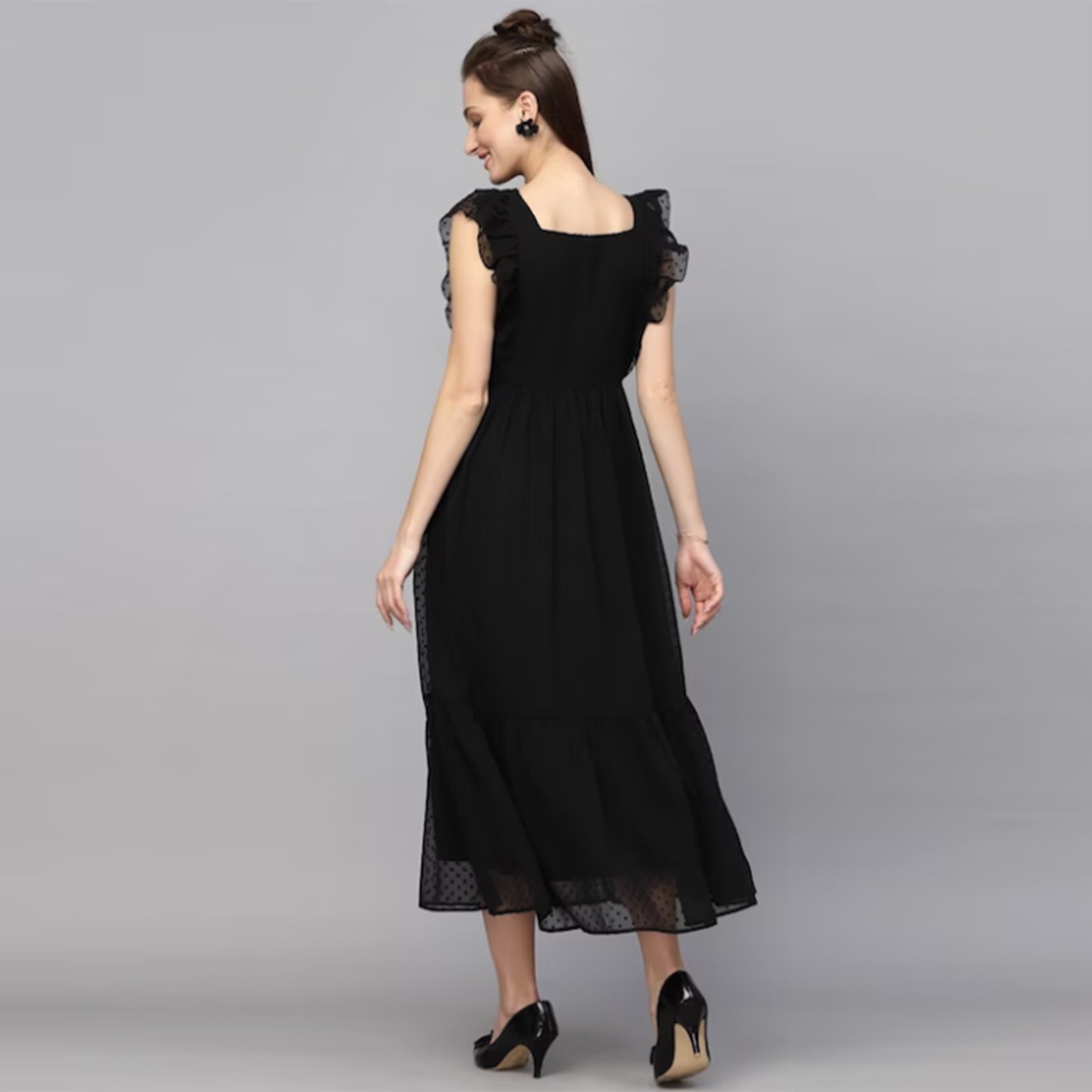 Georgette A-Line Midi Dress