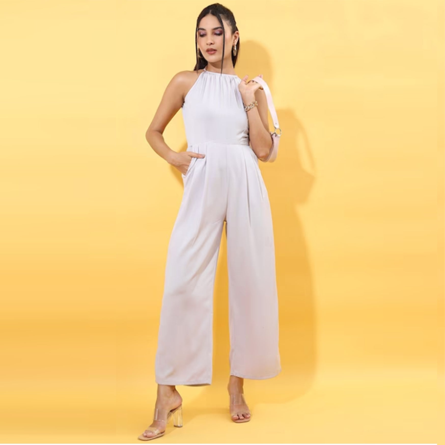 Halter Neck Basic Jumpsuit