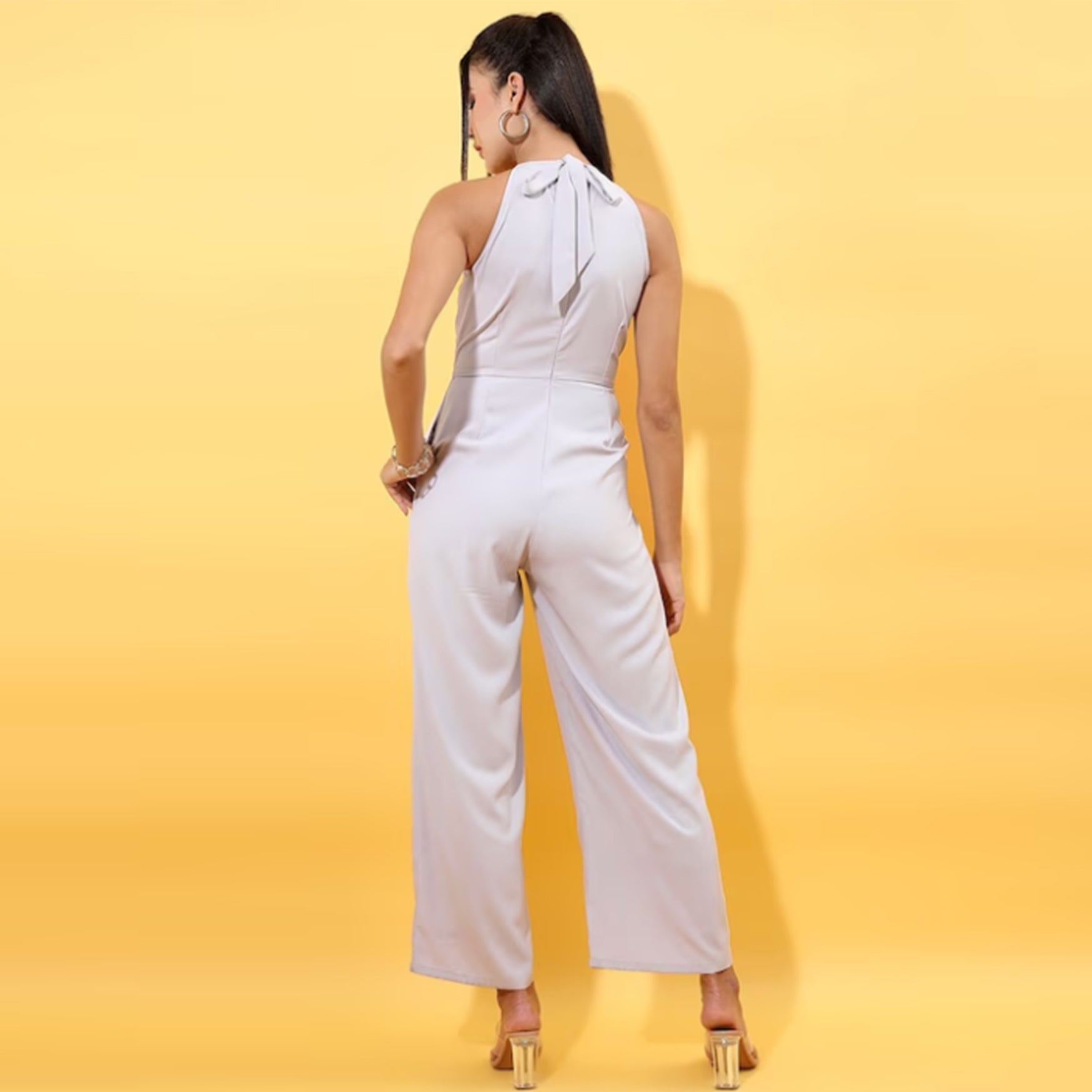 Halter Neck Basic Jumpsuit