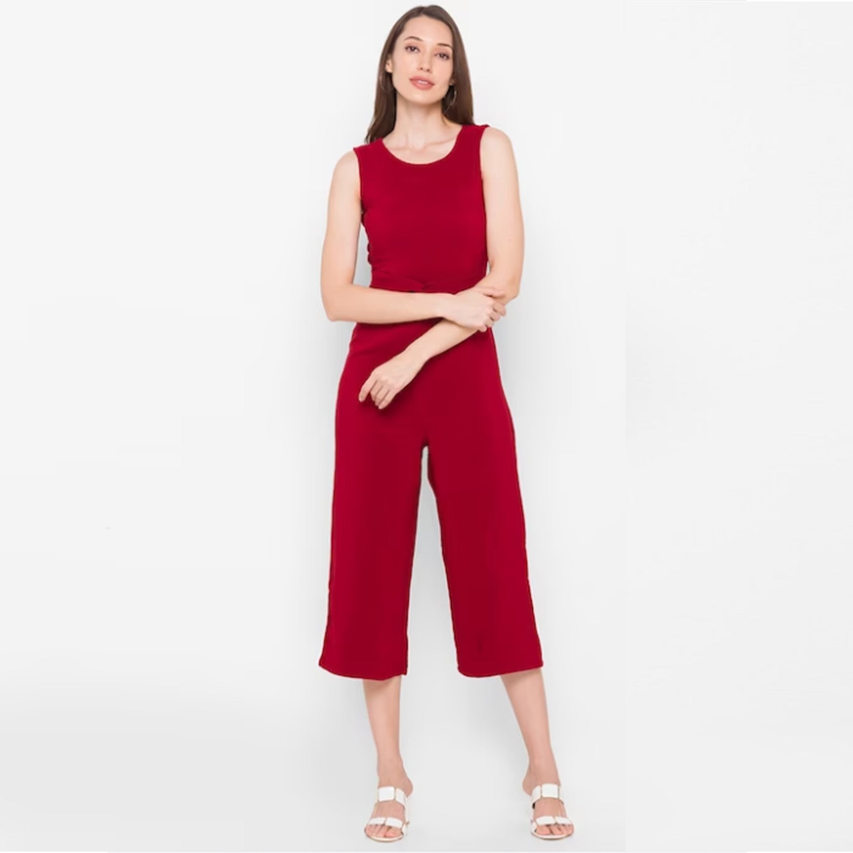 Maroon Basic Jumpsuit