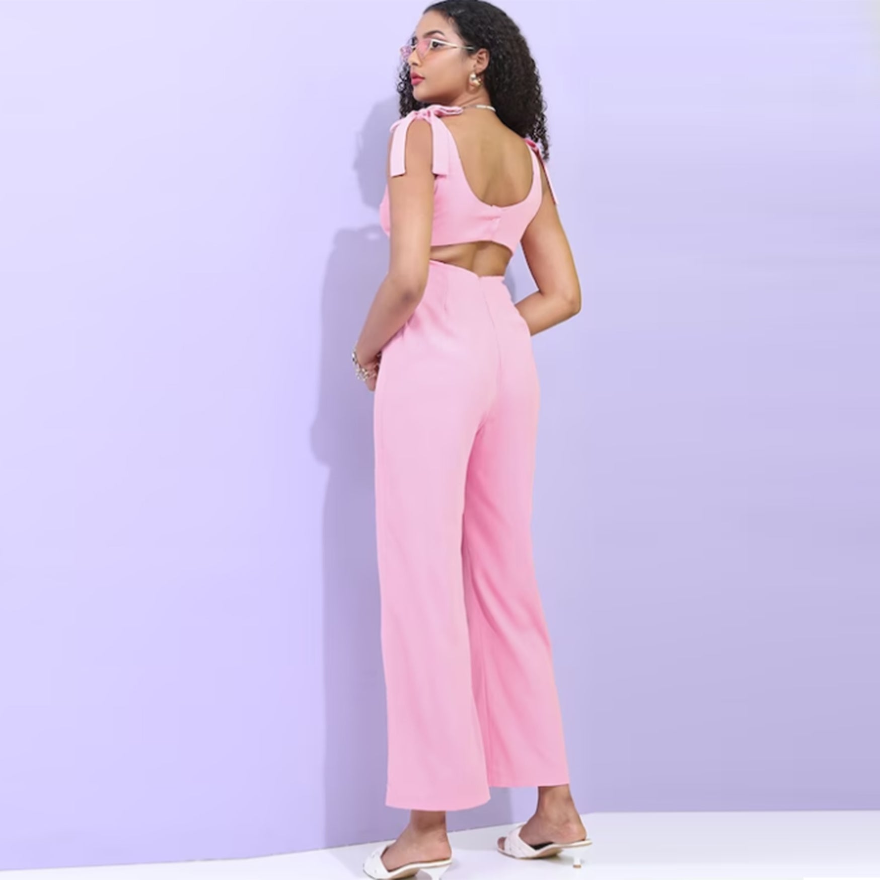 Sleeveless Cut-Out Basic Jumpsuit