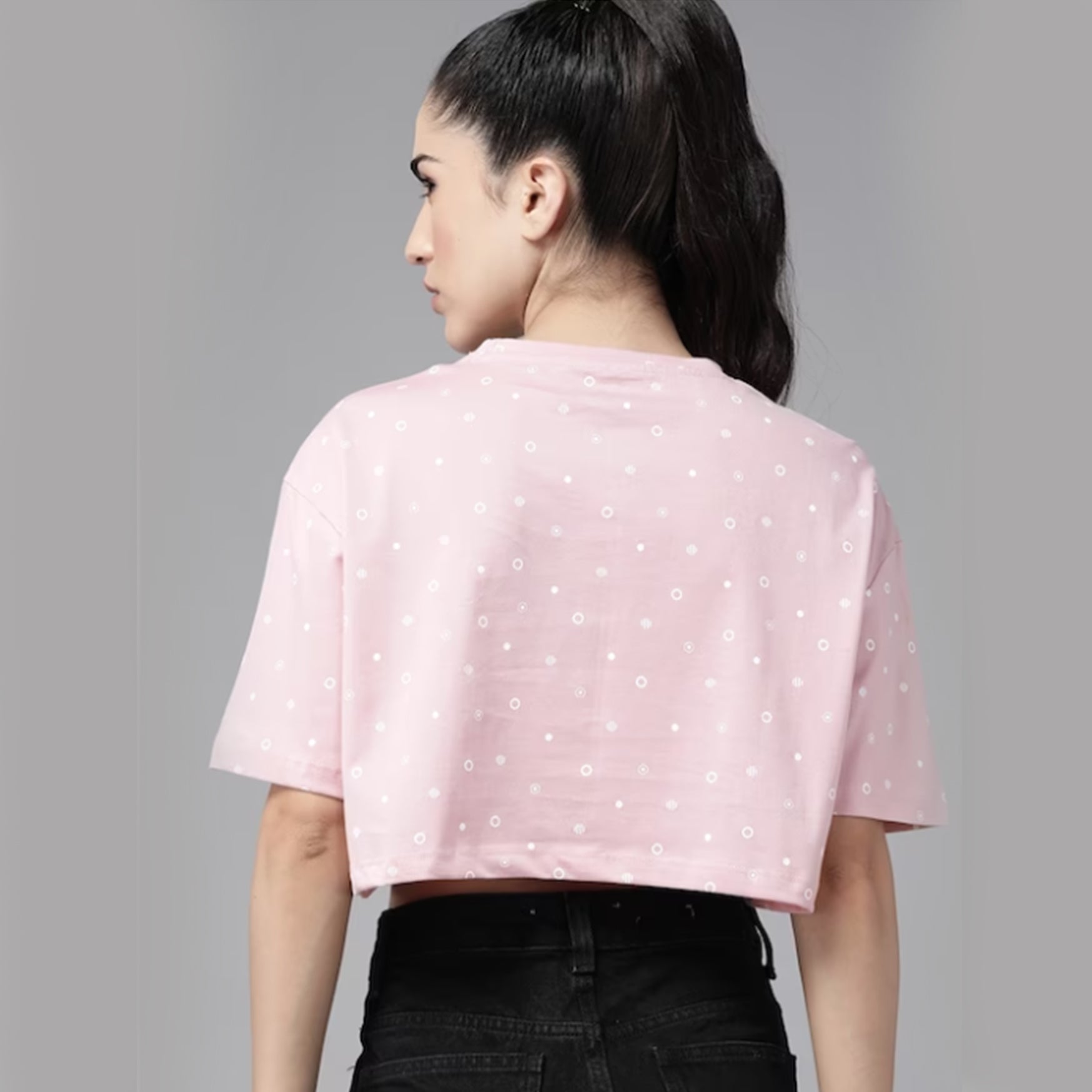 The Lifestyle Co. Pure Cotton Printed Drop-Shoulder Sleeves Boxy Fit T-shirt