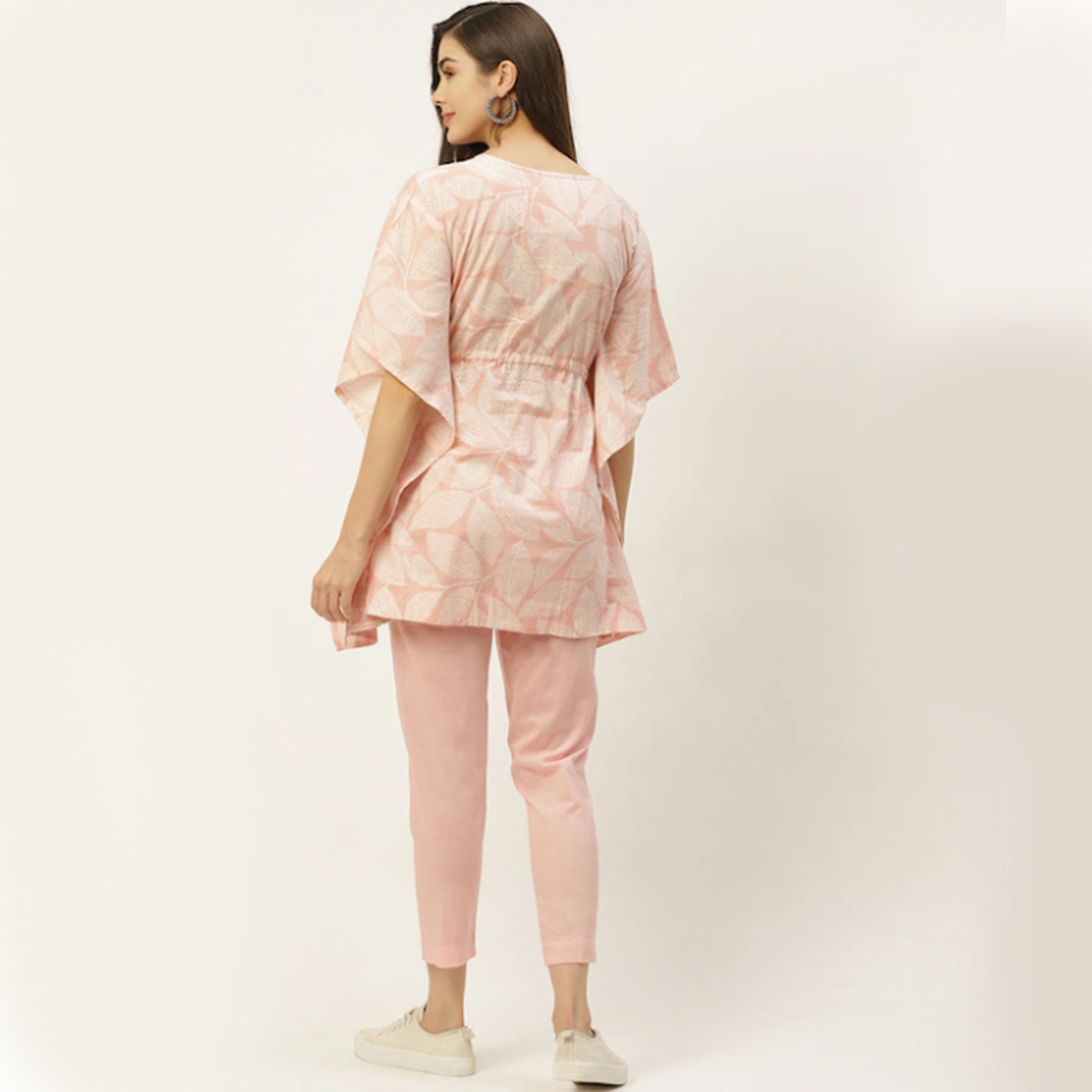 Women Pink & White Pure Cotton Ethnic Motifs Print Clothing Set