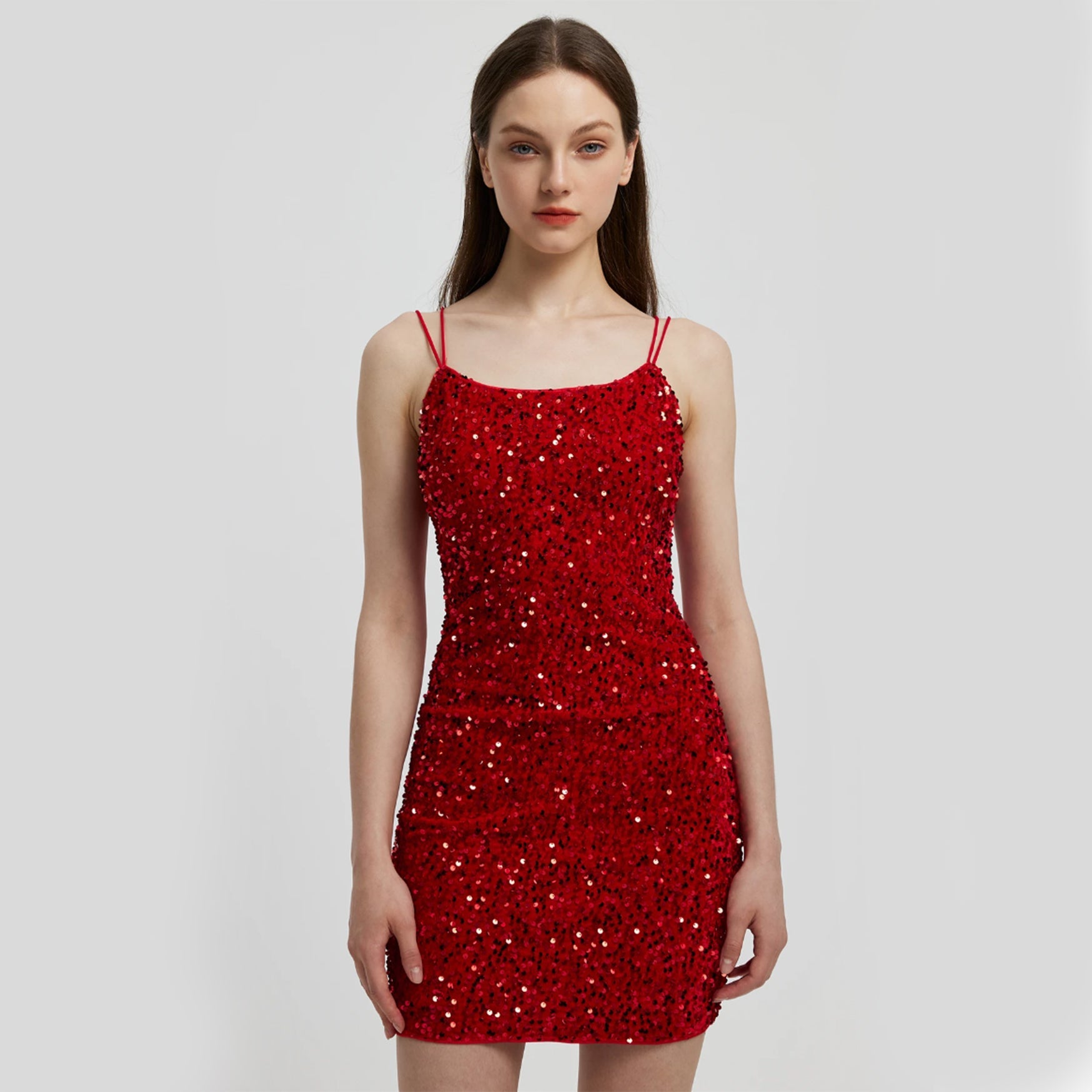 Backless Cocktail Dress - Red S