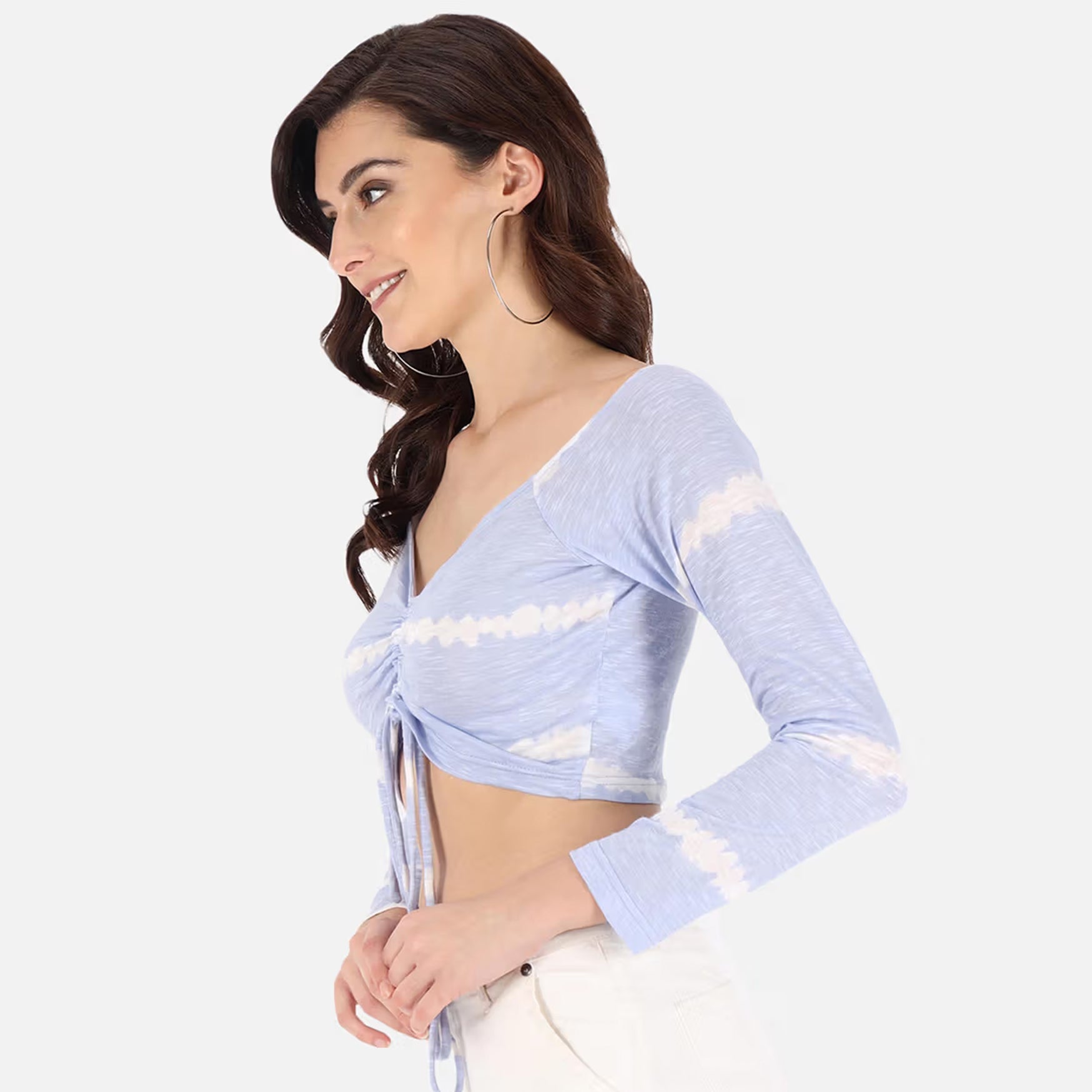 Blue Front Ruching Top (S)