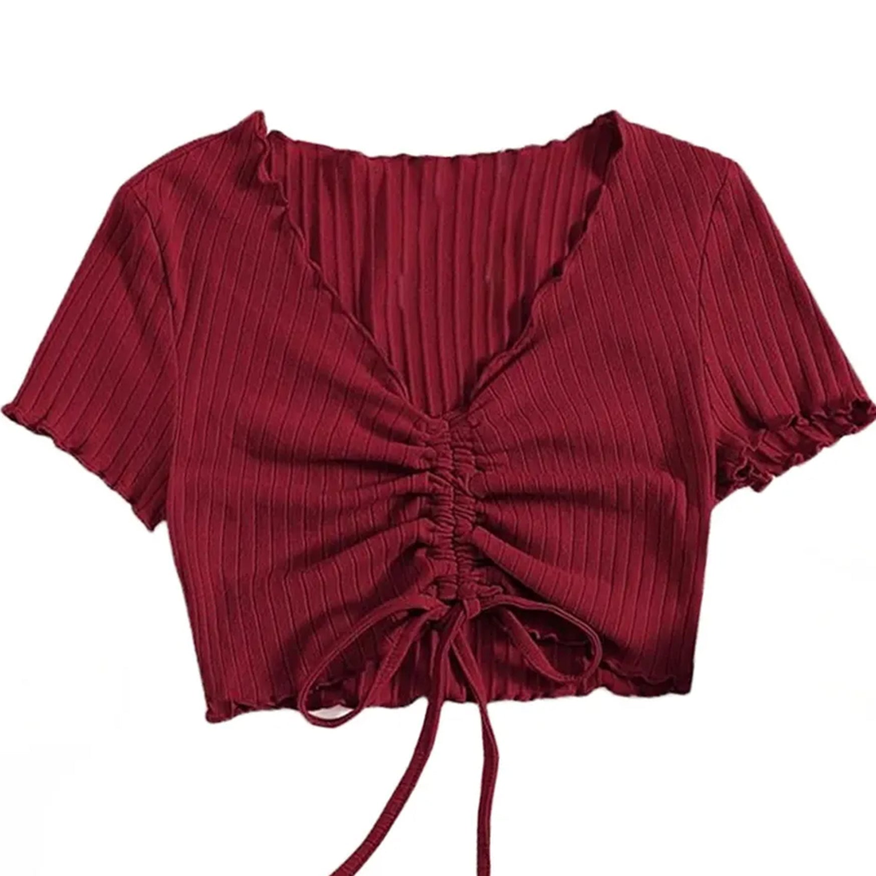 Khhalisi Maroon T Shirt Top for Womens (S)