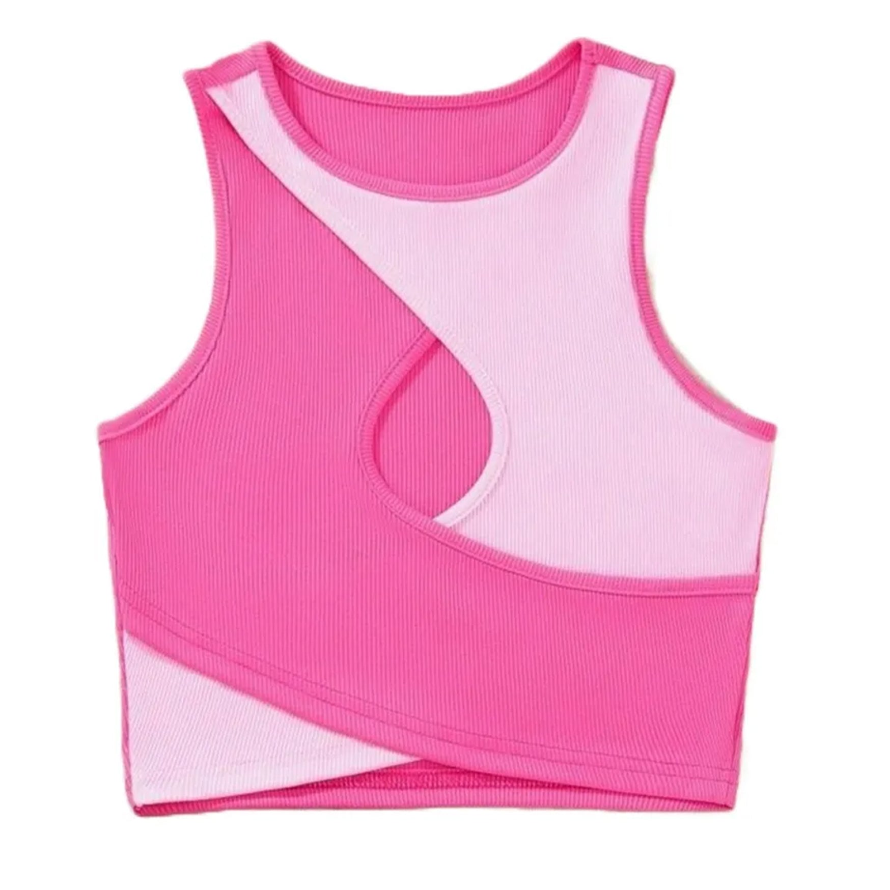 Khhalisi Pink Crop Tops for Womens (M)