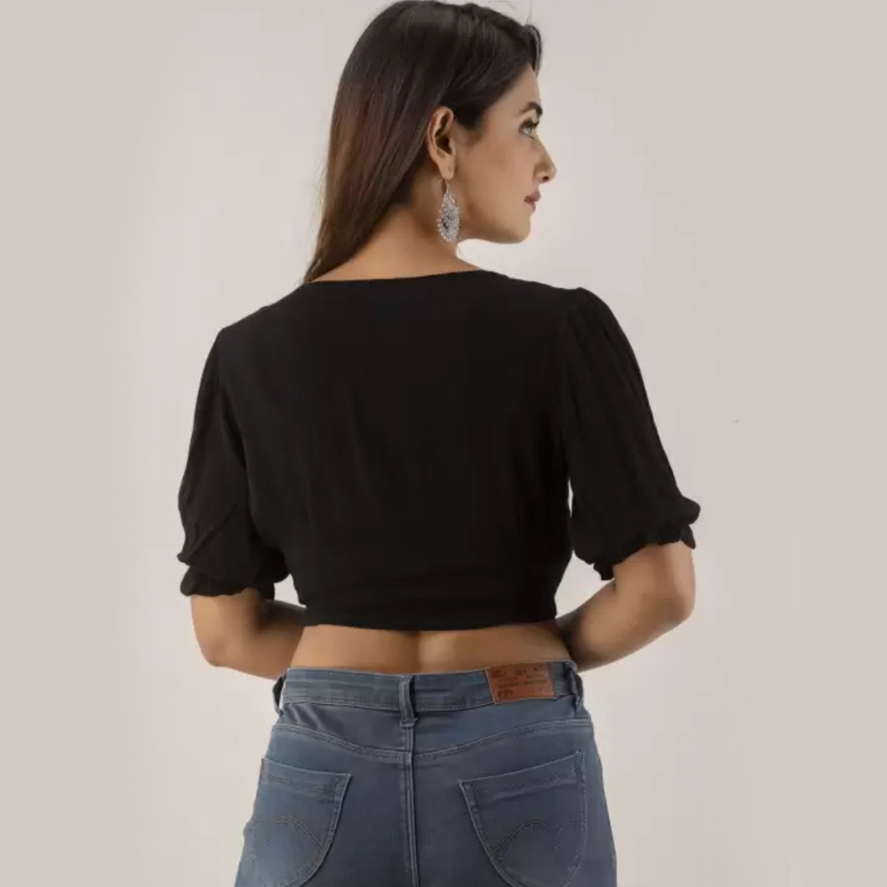 MAYERO Casual Solid Women Black Top