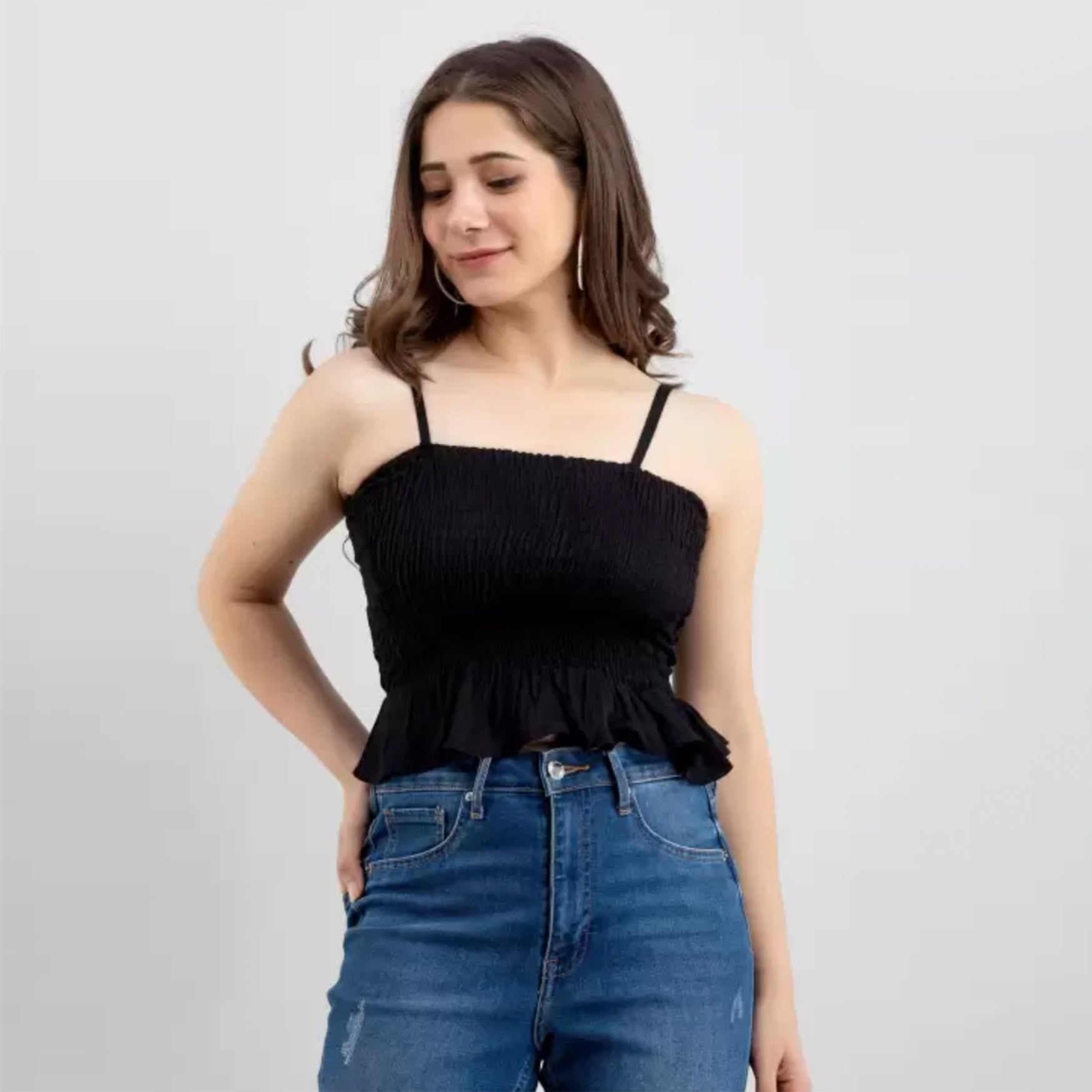 MAYERO Casual Solid Women Black Top