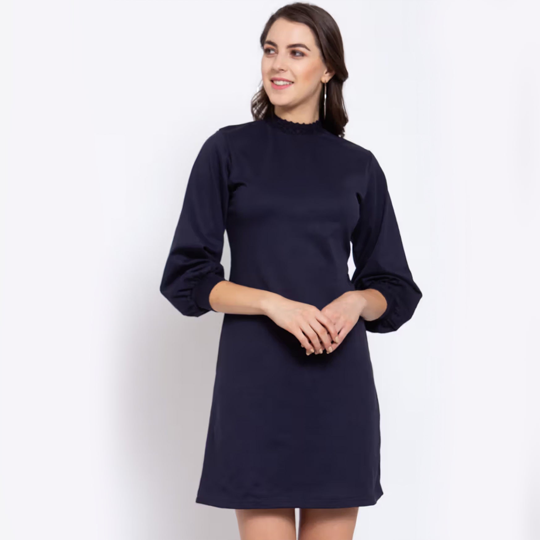 Navy Blue Sheath Dress (M)