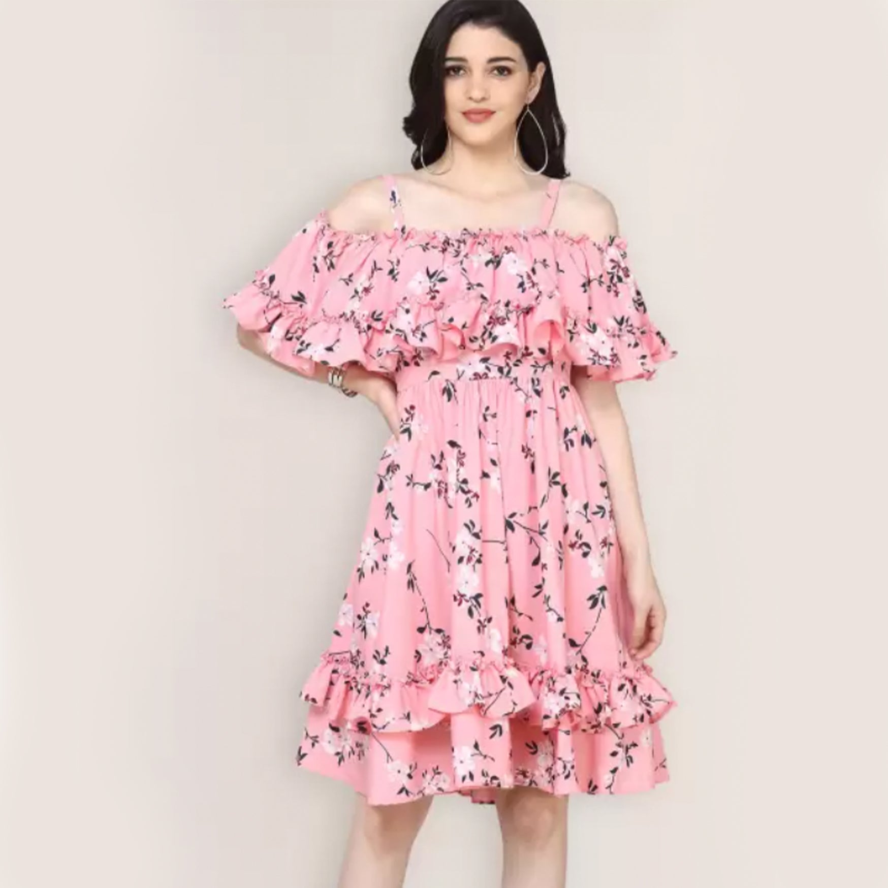 Oomph! Women Ruffled Pink Dress