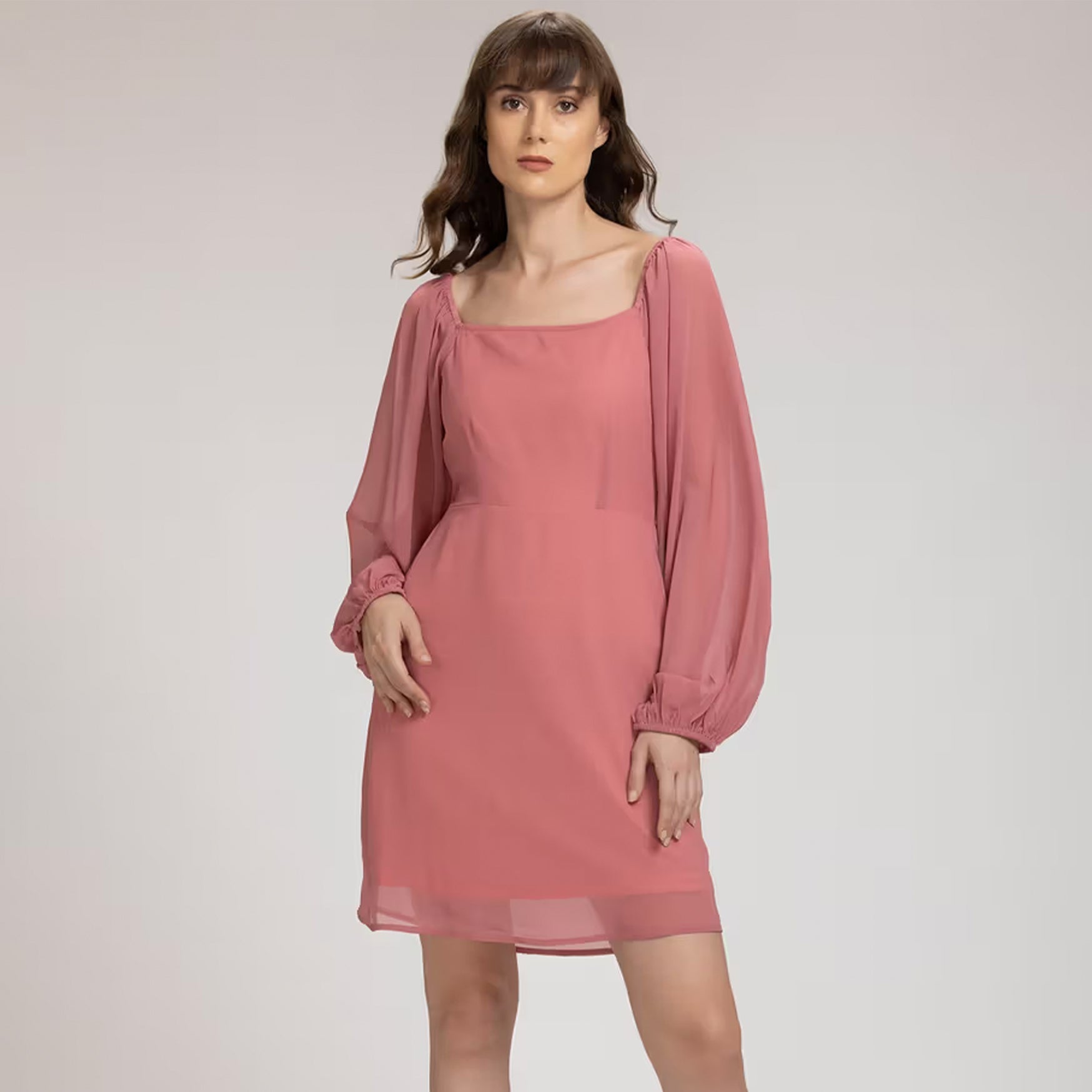 Pink Fit and Flare Dress (S)