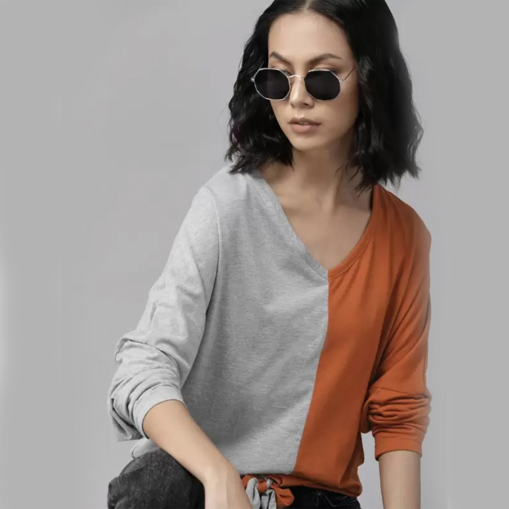 Roadster Casual Color Block Women Orange...