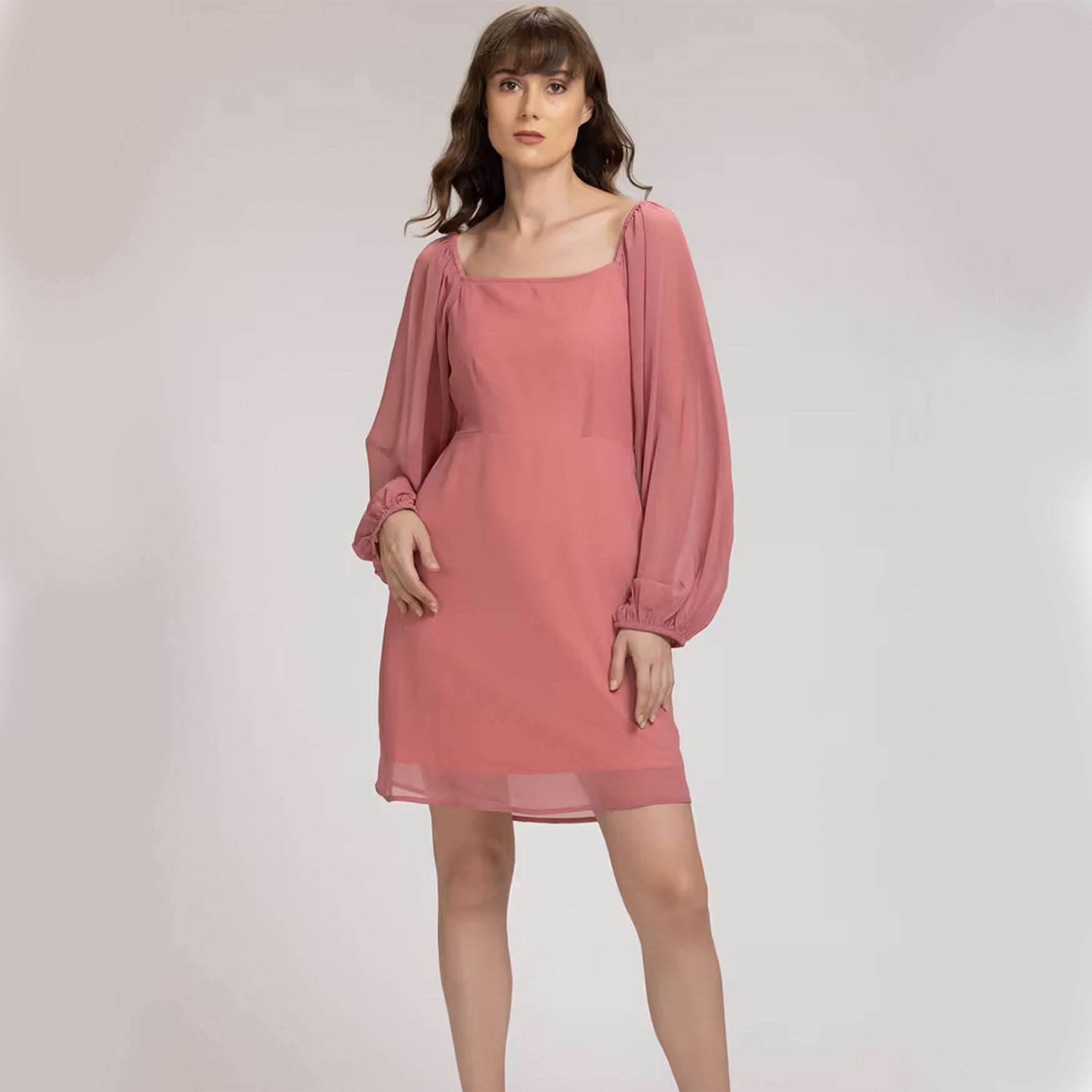 SHAYE Pink Fit and Flare Dress (M)