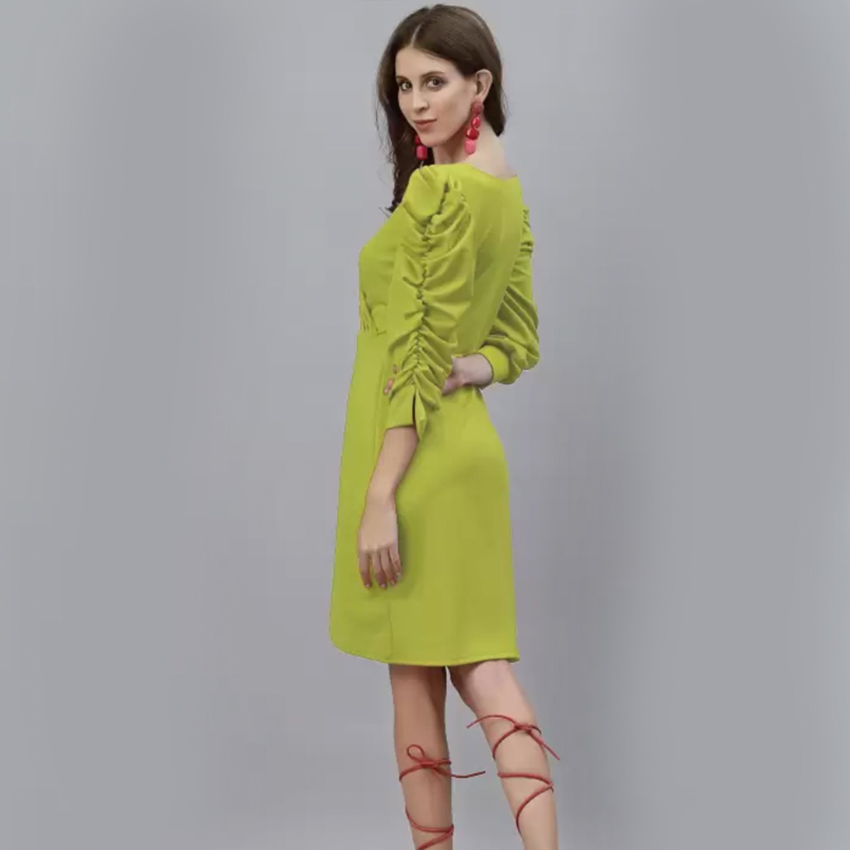 Selvia Women Bodycon Green Dress